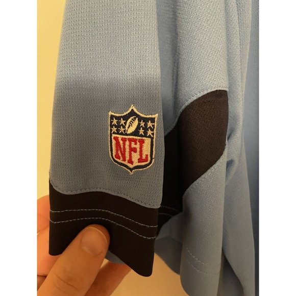 Reebok TN Titans NFL Mens Short Sleeve Polo Shirt 3 Button Blue Navy Size XL - Picture 5 of 8